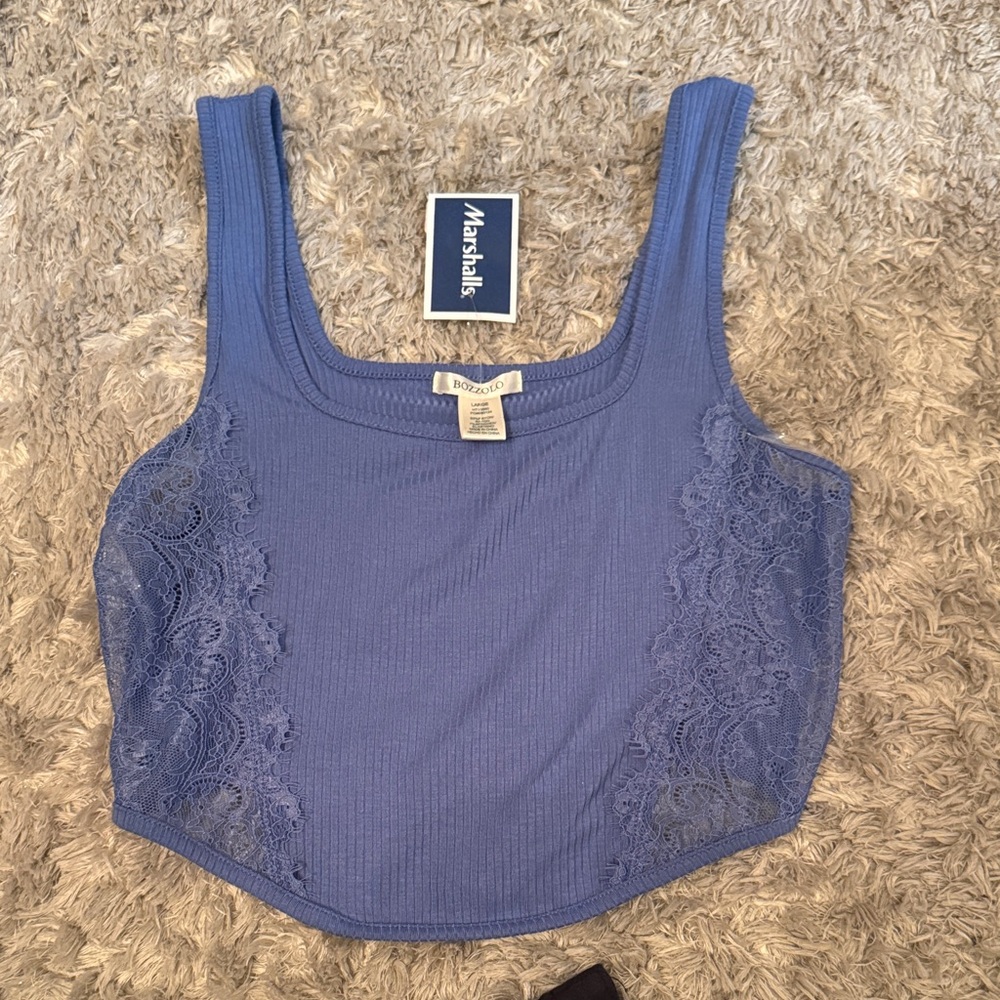 Bozzolo Lavender Lace Crop Top